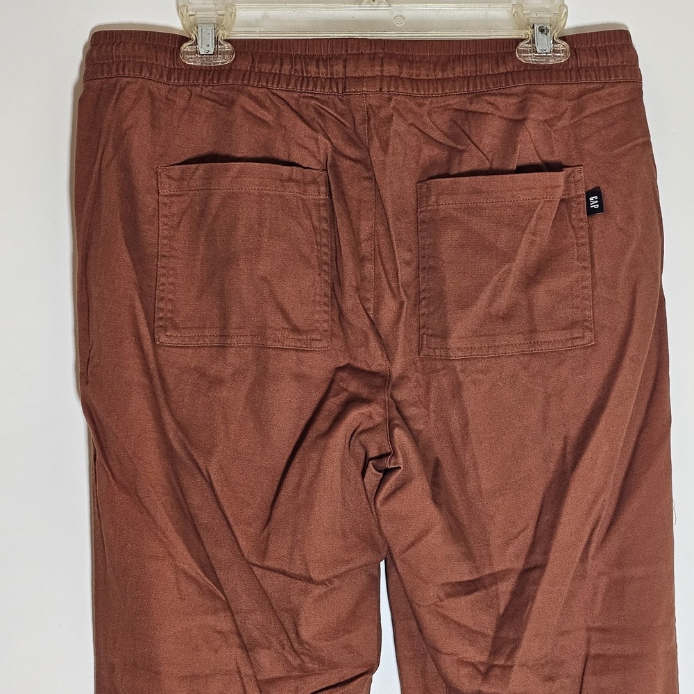 Gap Pants Womens Medium Orange Brick Drawstring Chino Stretch Office Workwear M - Picture 7 of 16